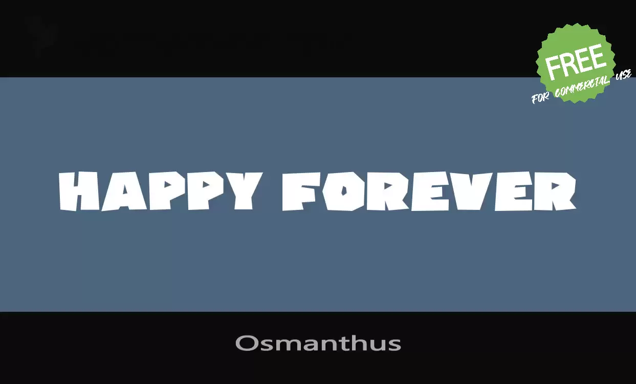 Font Sample of Osmanthus