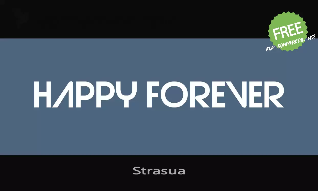 Font Sample of Strasua