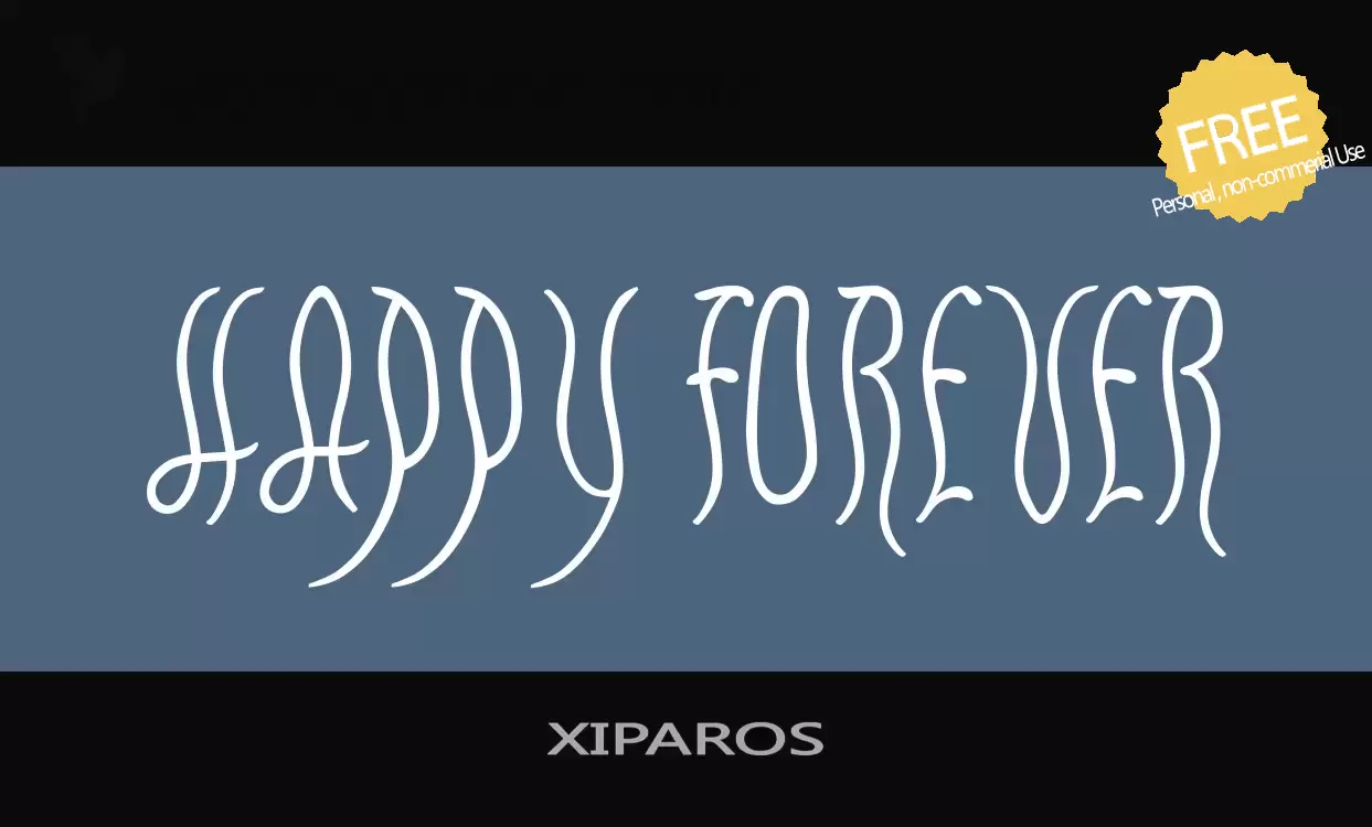 Font Sample of XIPAROS