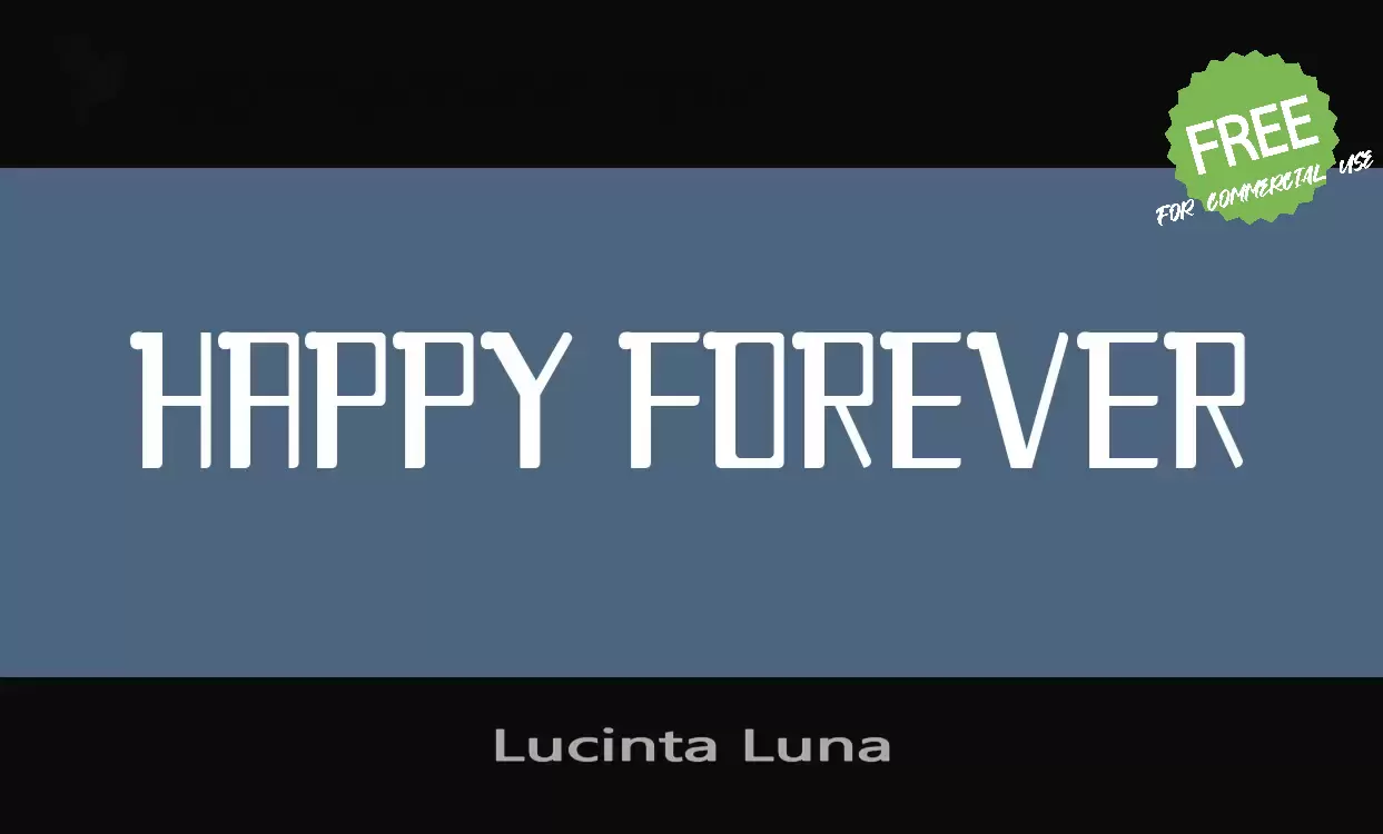 Font Sample of Lucinta-Luna