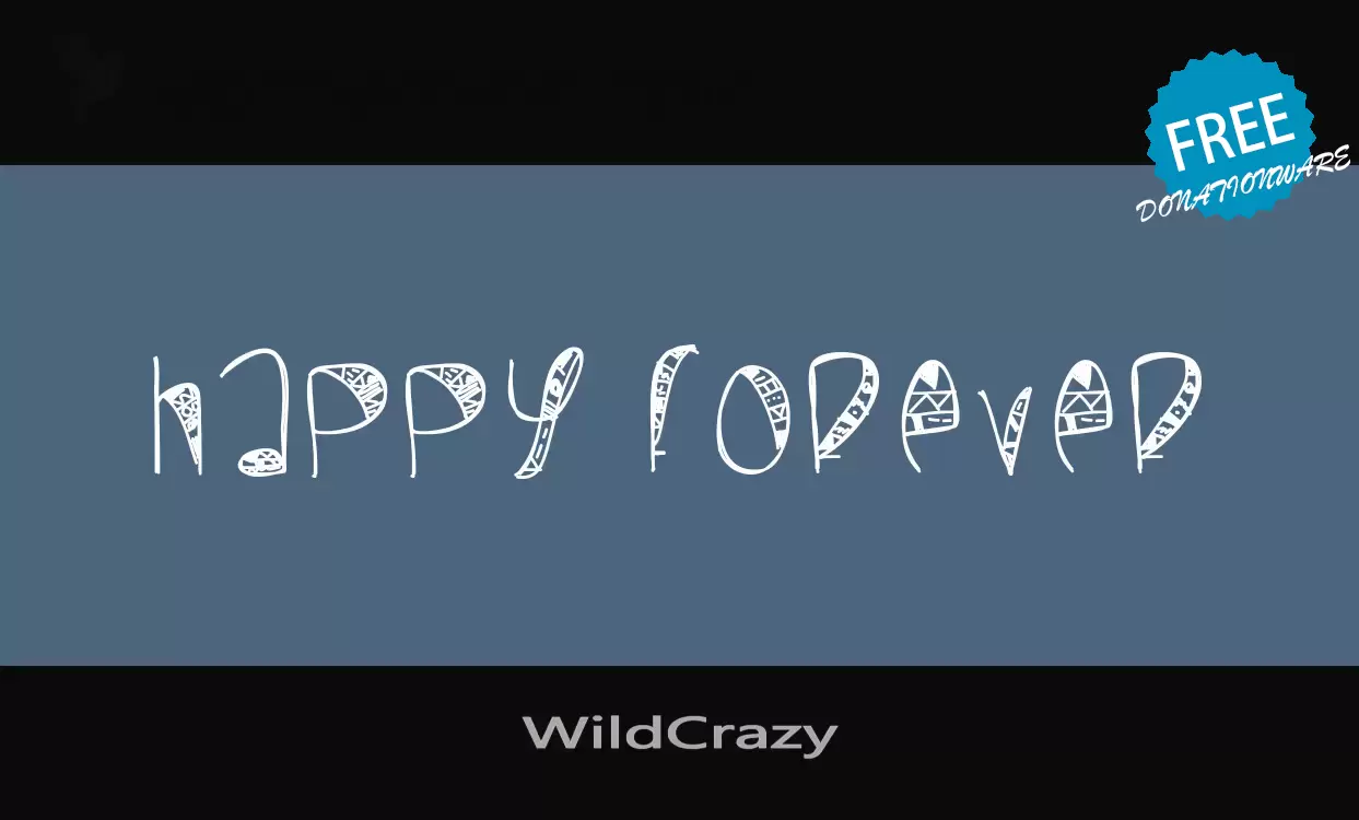 「WildCrazy」字体效果图