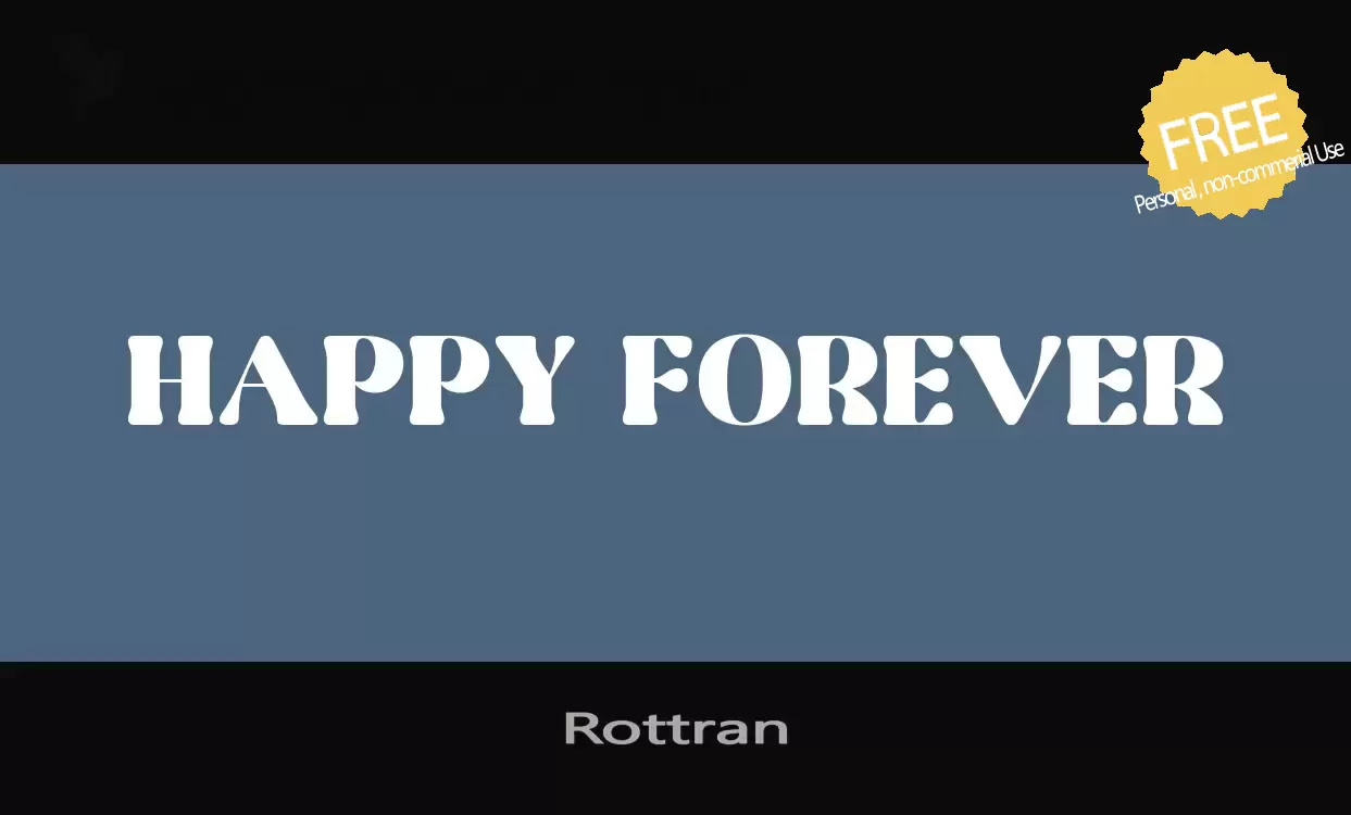 Font Sample of Rottran