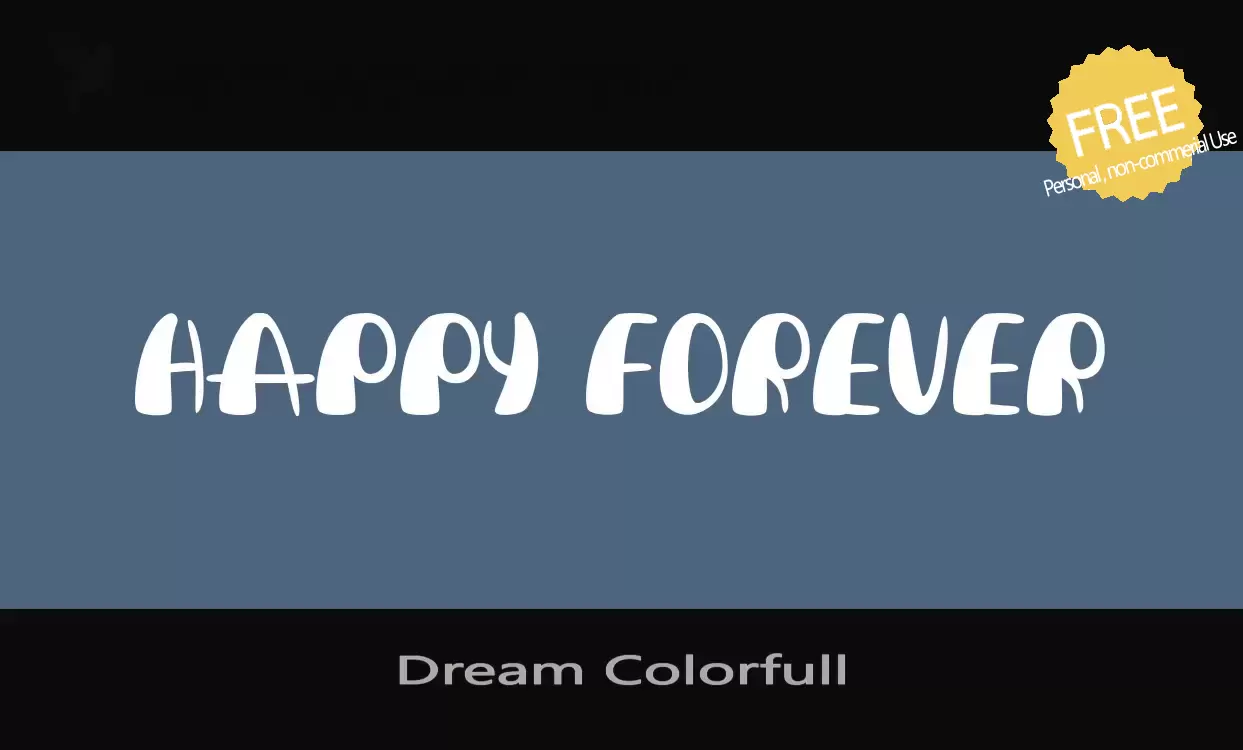 「Dream-Colorfull」字体效果图