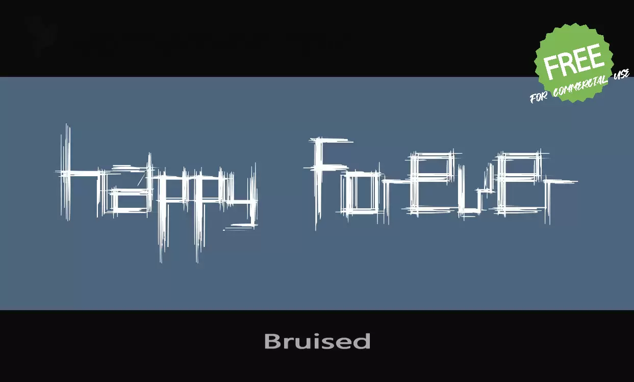 「Bruised」字体效果图
