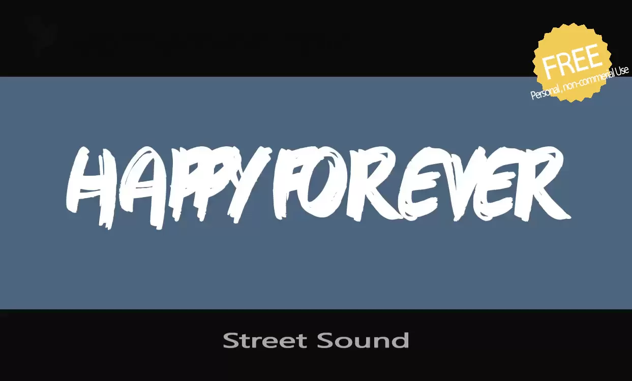 Font Sample of Street-Sound