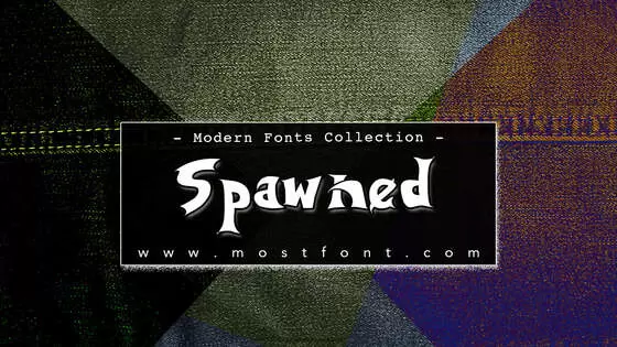 「Spawned」字体排版图片