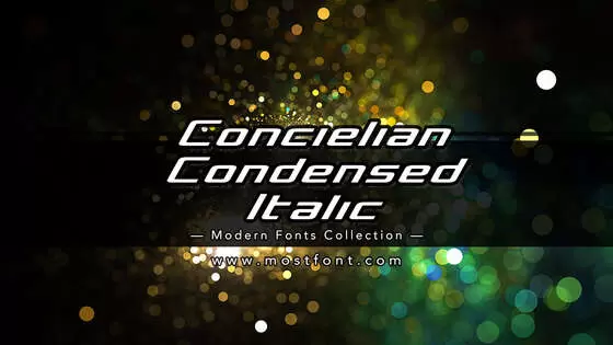 Typographic Design of Concielian-Condensed-Italic