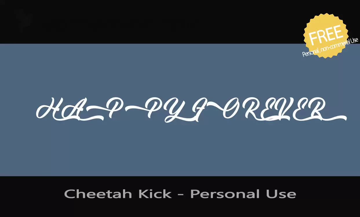 Font Sample of Cheetah-Kick---Personal-Use