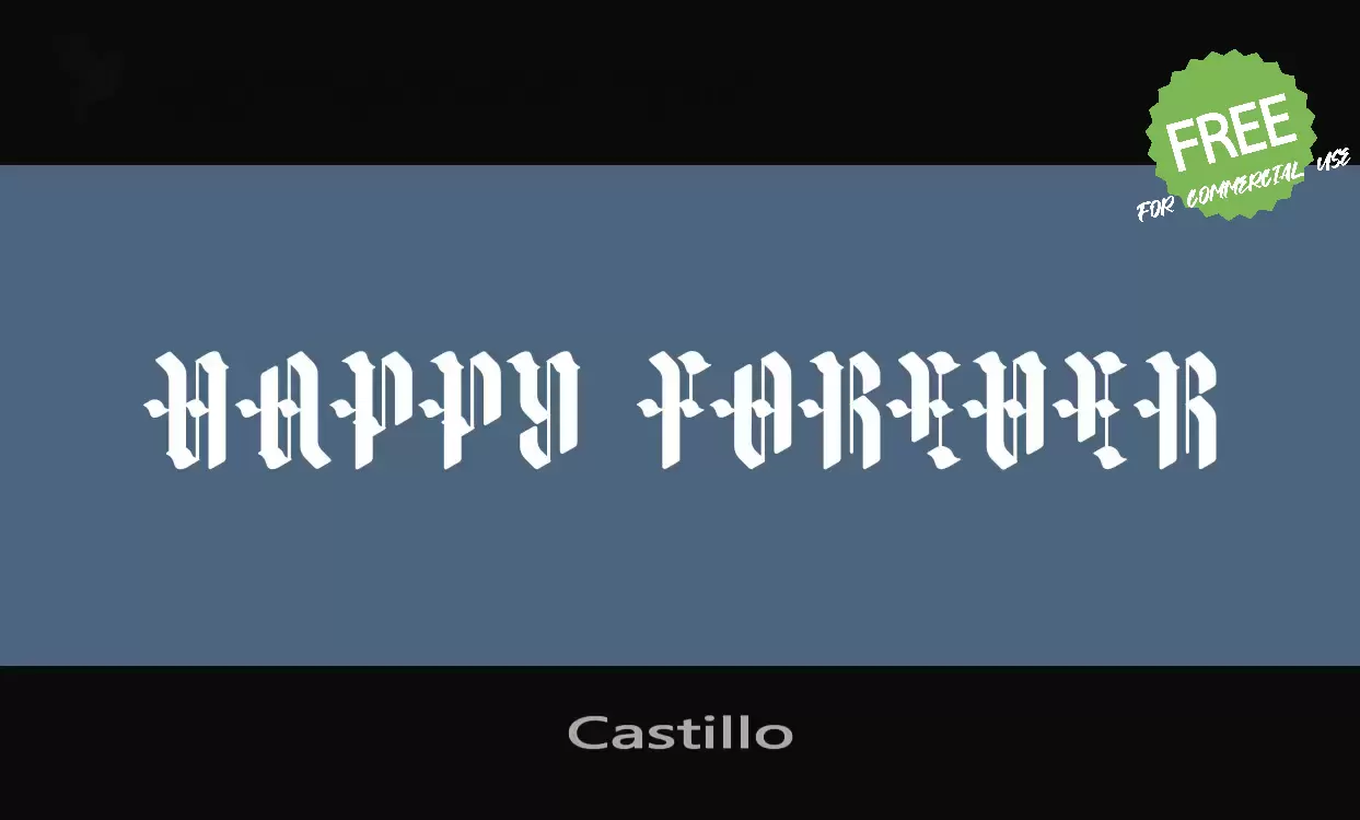 「Castillo」字体效果图