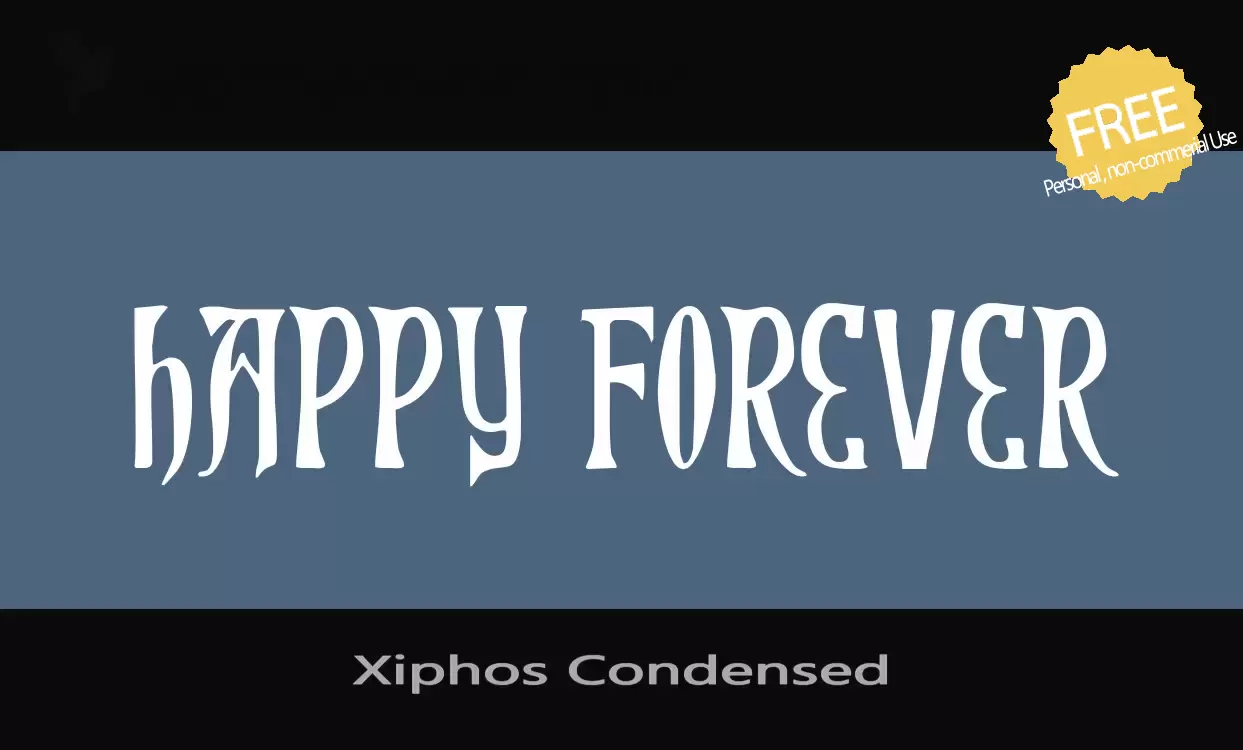 Font Sample of Xiphos-Condensed