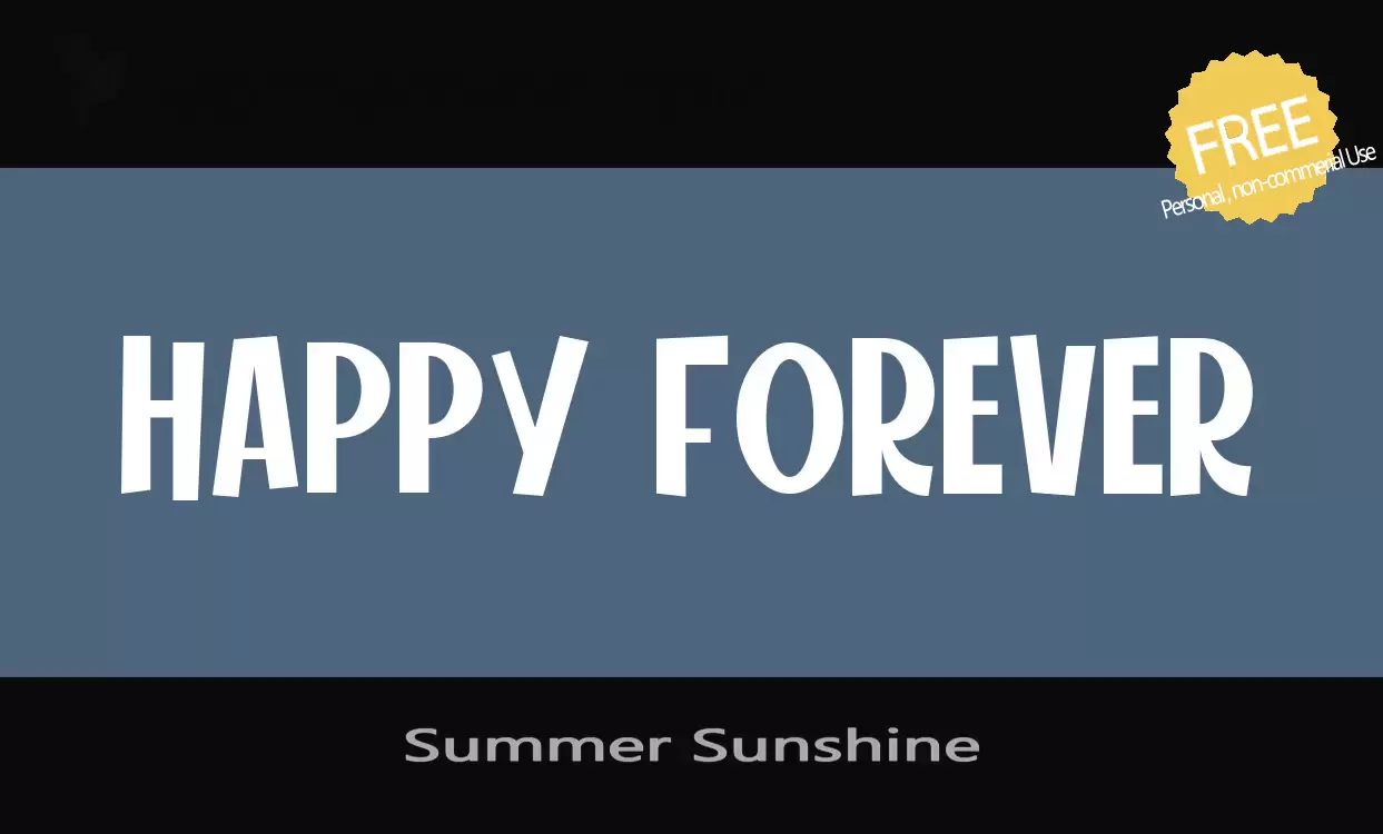 Font Sample of Summer-Sunshine