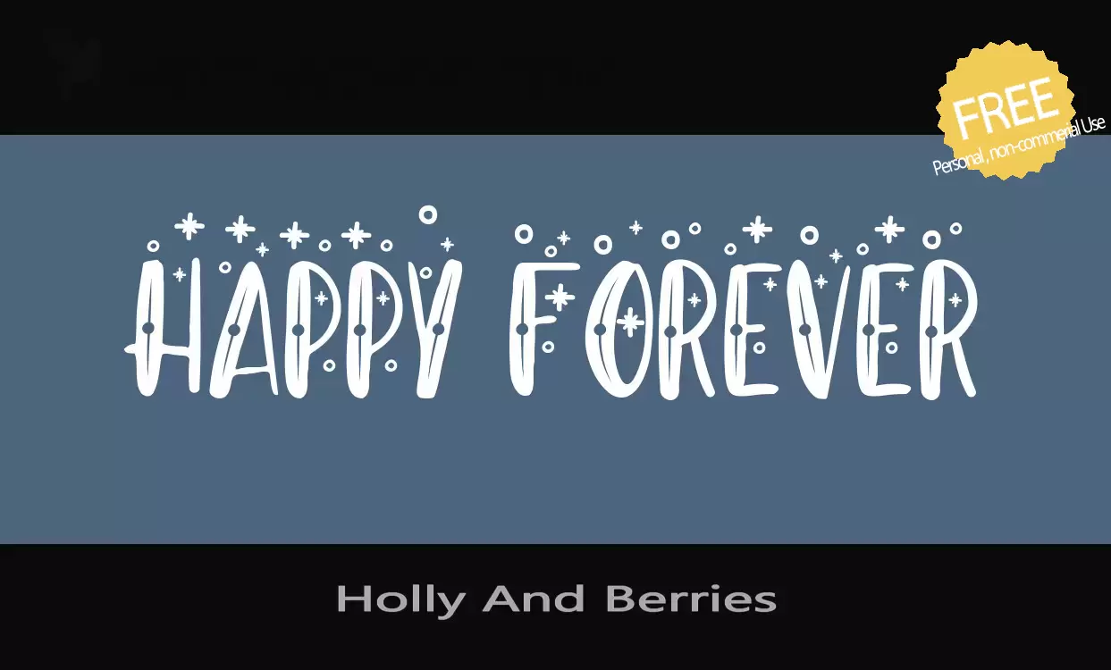 「Holly-And-Berries」字体效果图