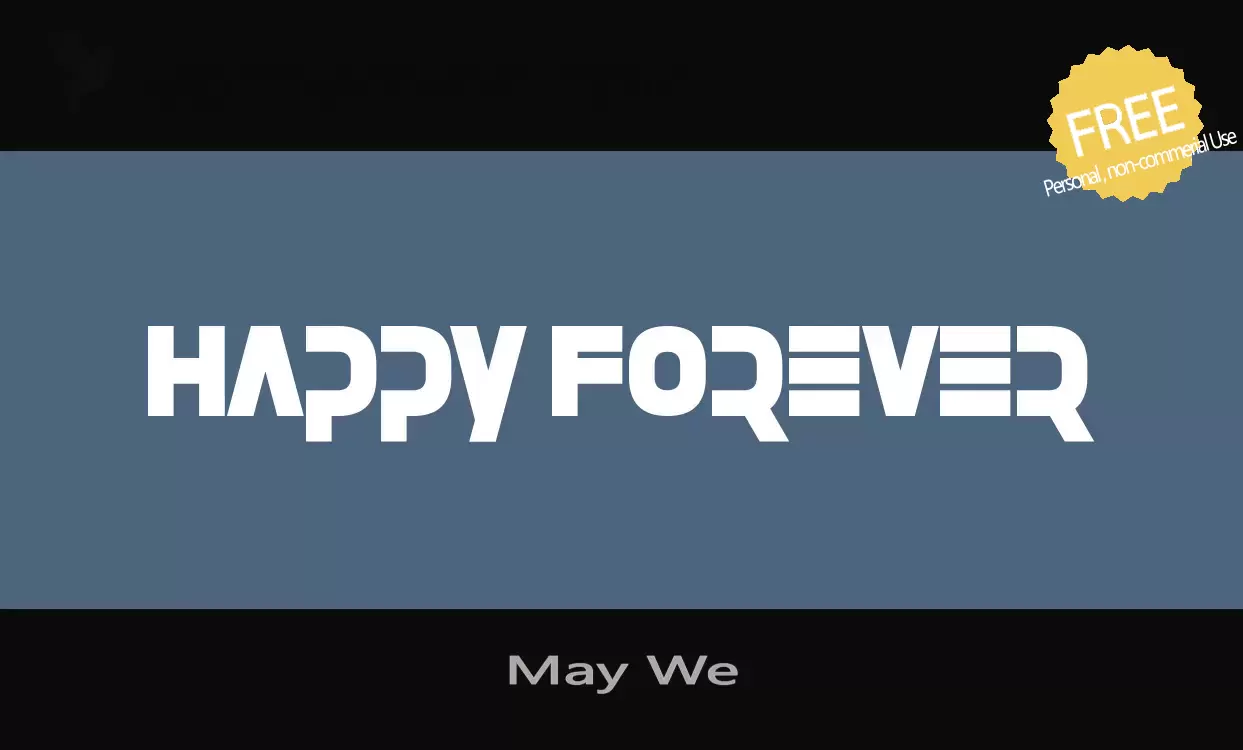 Font Sample of May-We