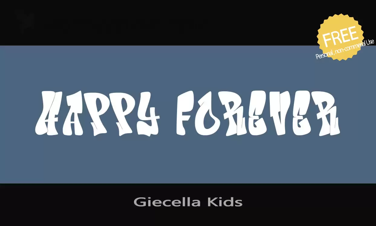 Font Sample of Giecella-Kids