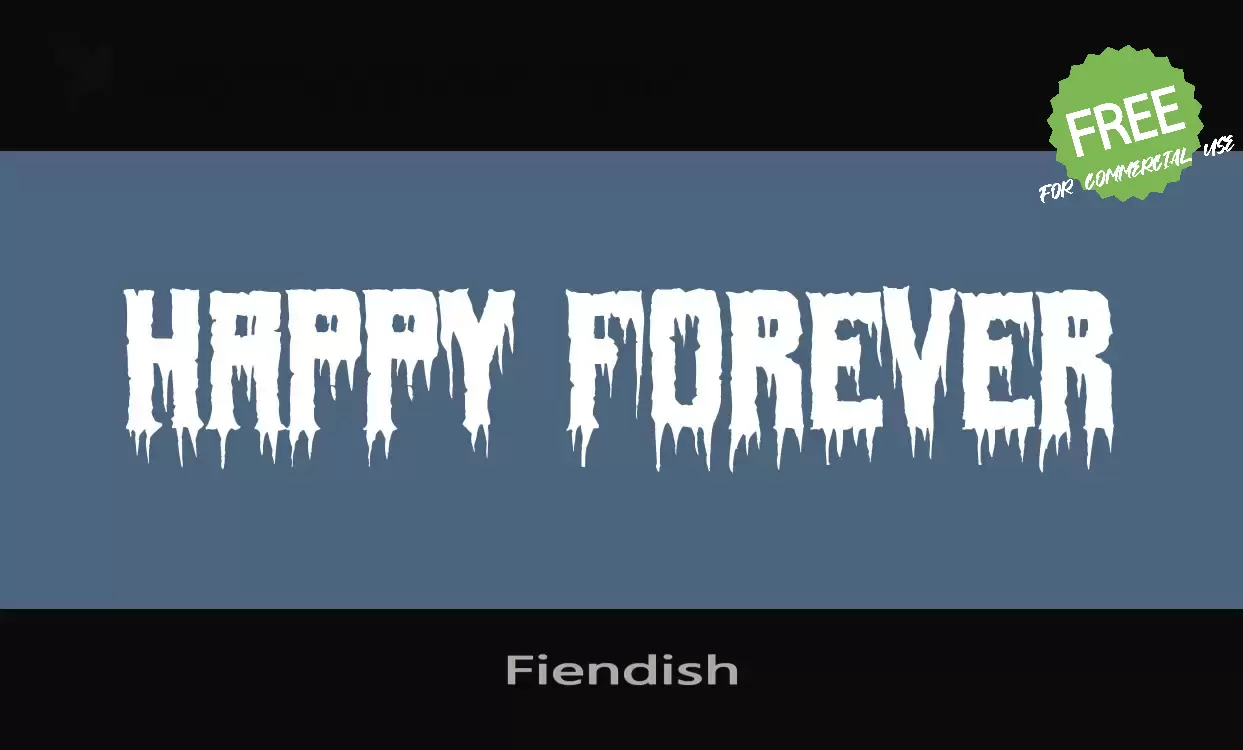 Font Sample of Fiendish