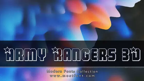 「Army-Rangers-3D」字体排版样式