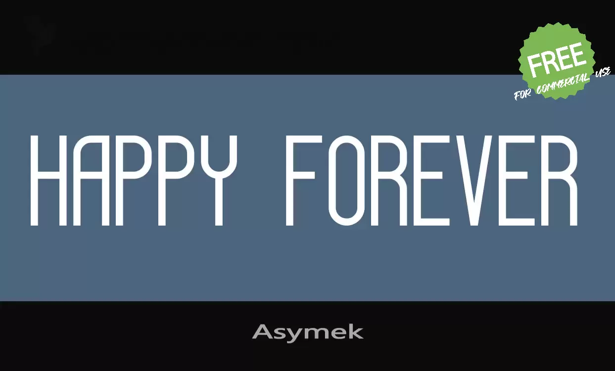 Font Sample of Asymek