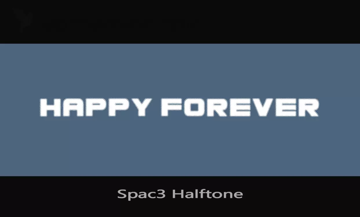 Font Sample of Spac3-Halftone