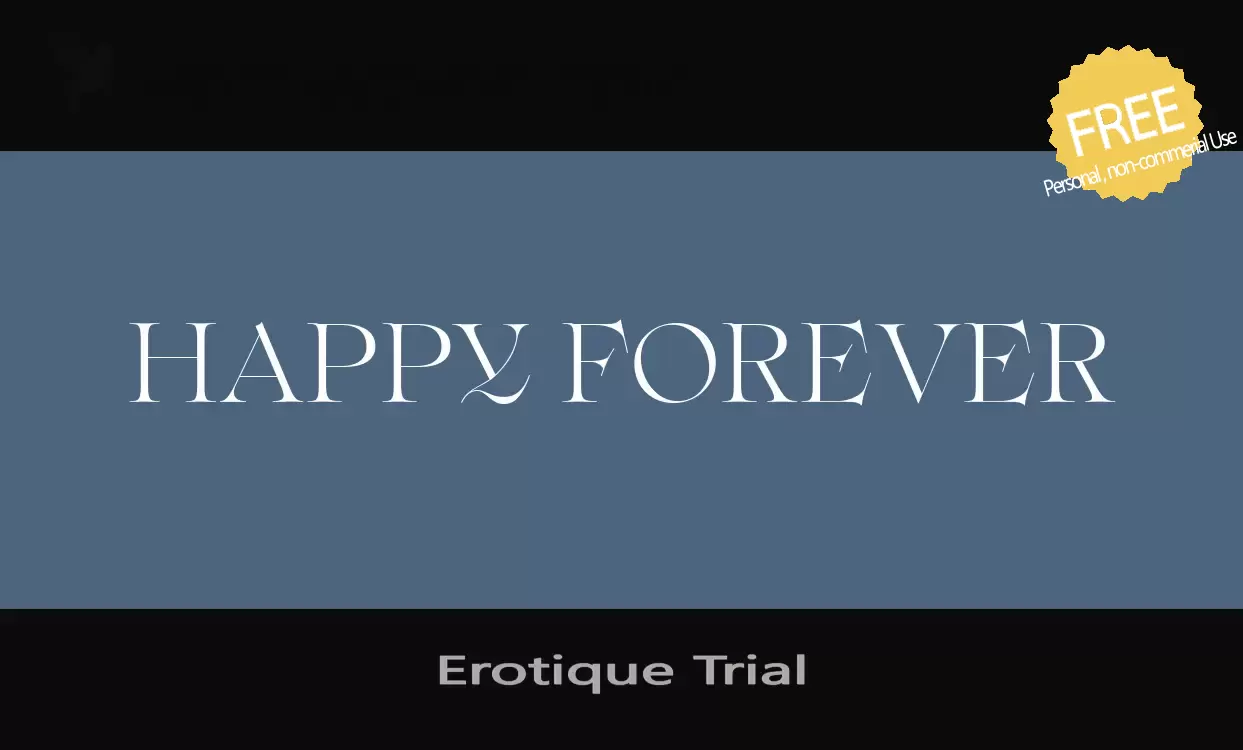 「Erotique-Trial」字体效果图