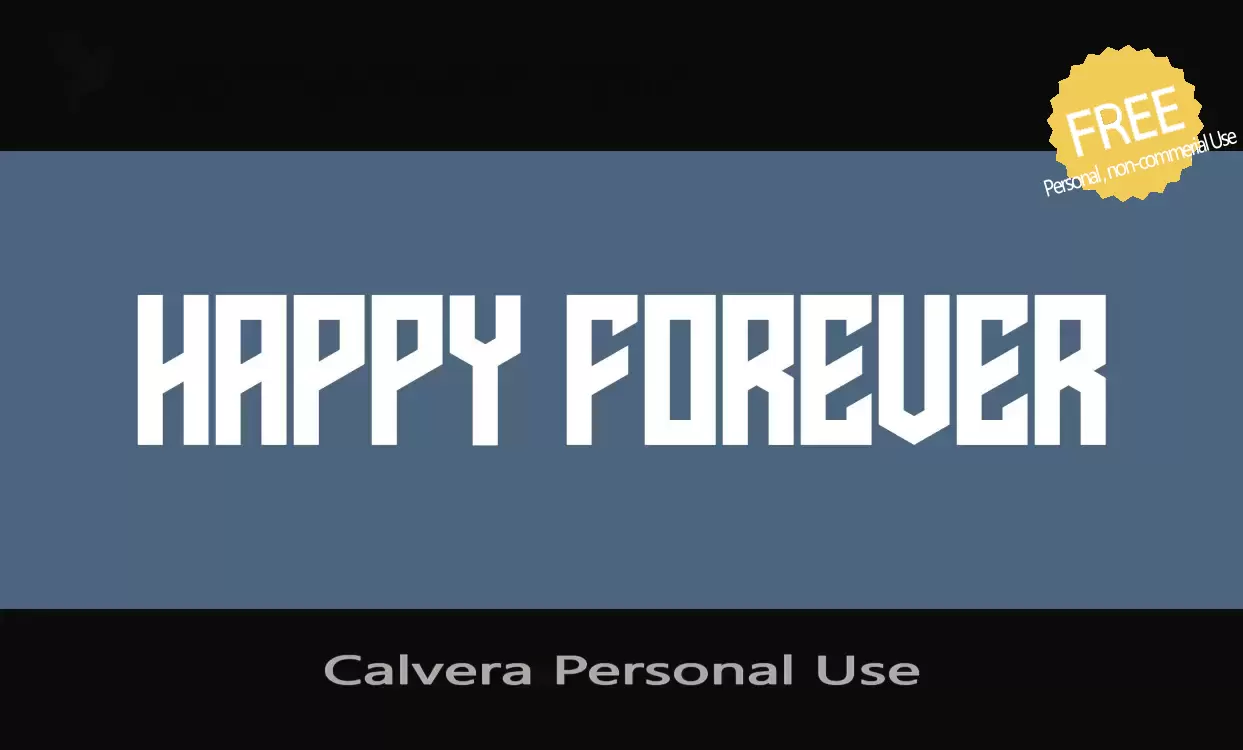 「Calvera-Personal-Use」字体效果图