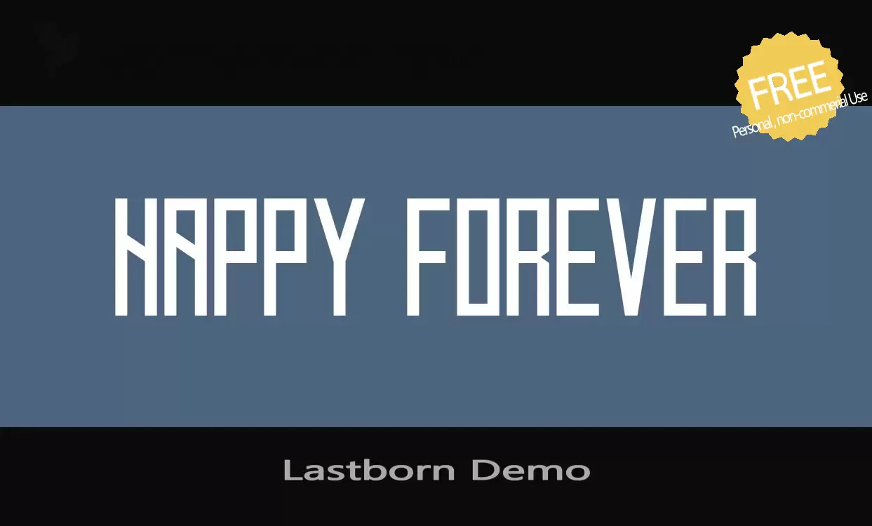 「Lastborn-Demo」字体效果图