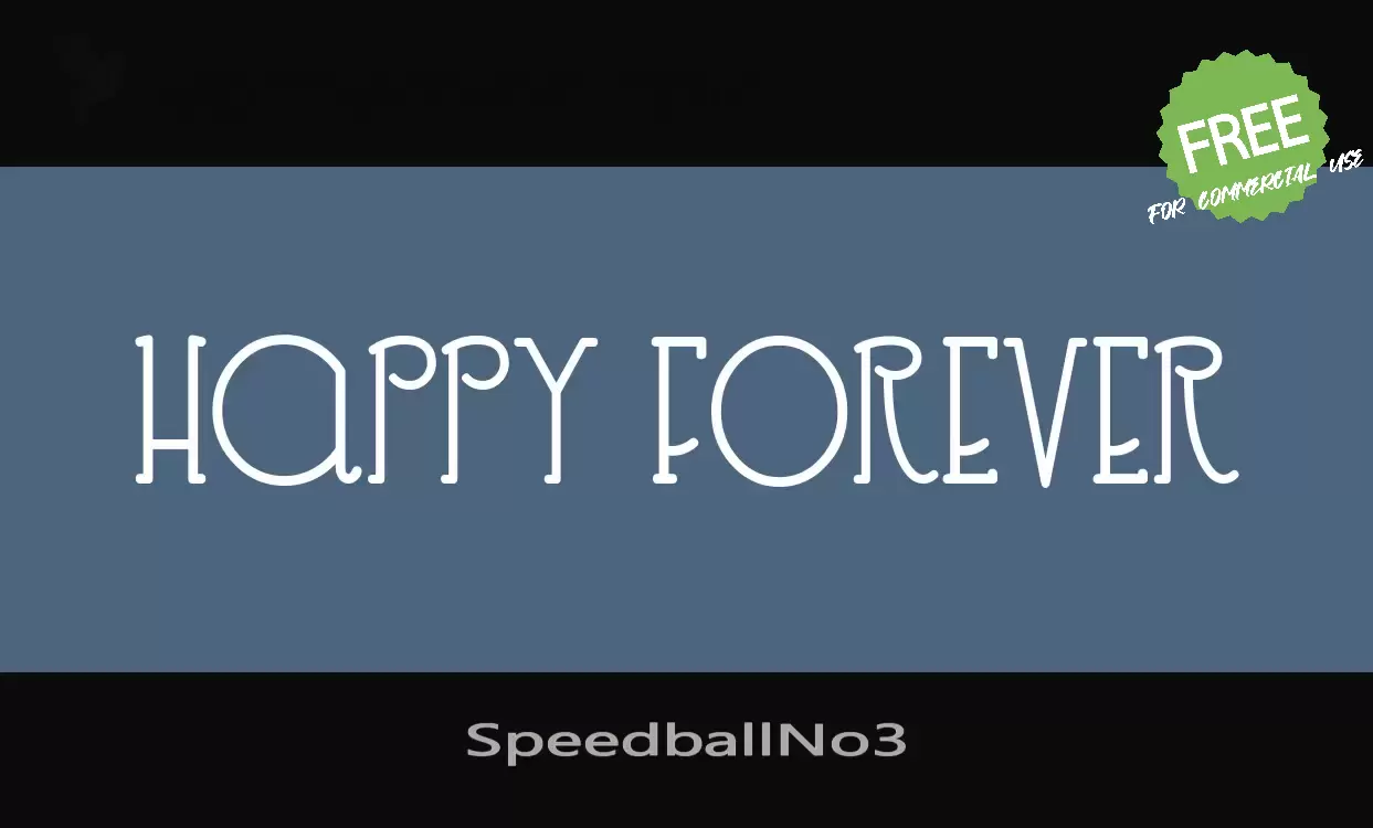 「SpeedballNo3」字体效果图