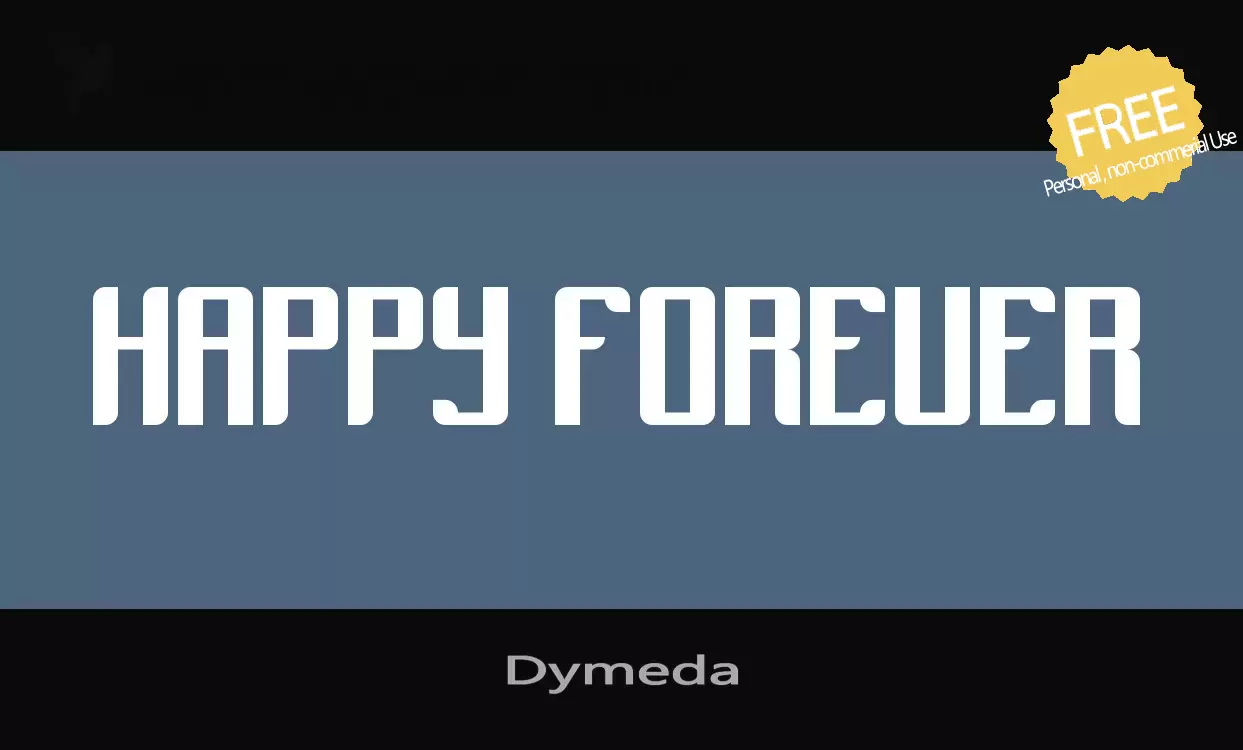 Font Sample of Dymeda