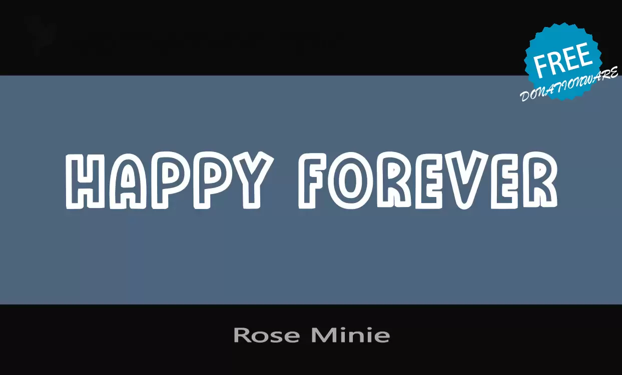 Font Sample of Rose-Minie