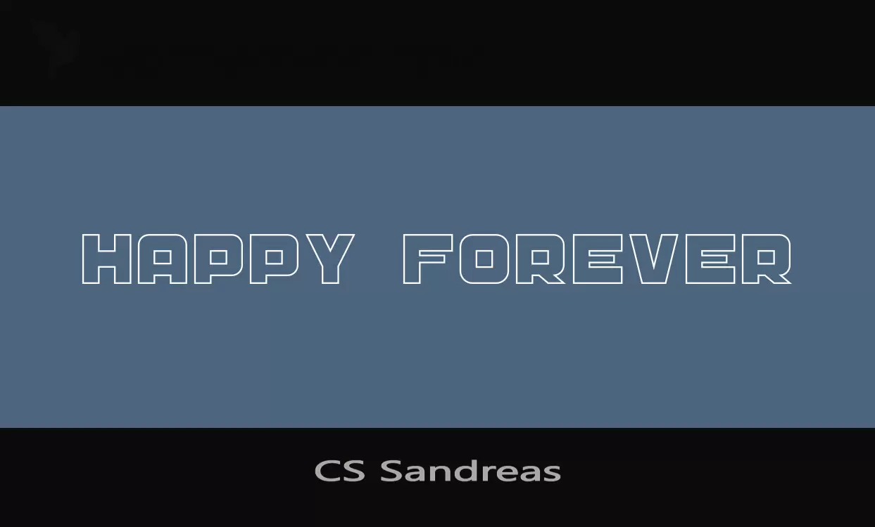 Font Sample of CS-Sandreas