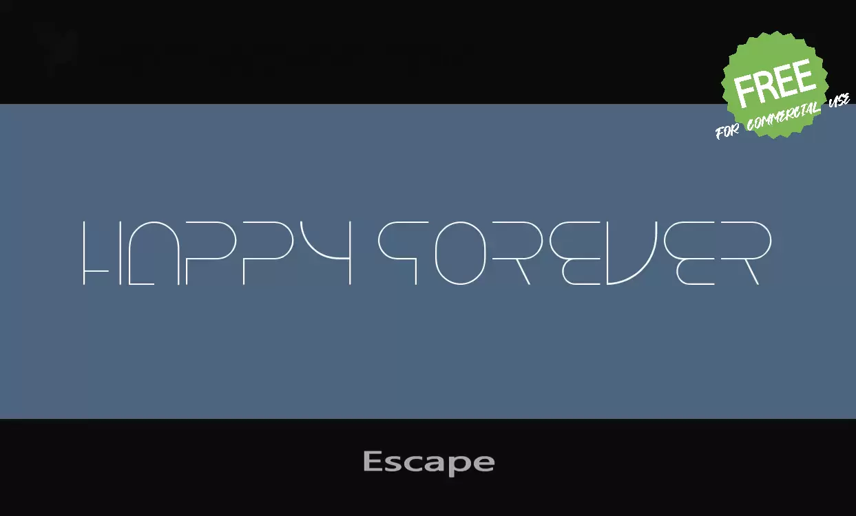 「Escape」字体效果图