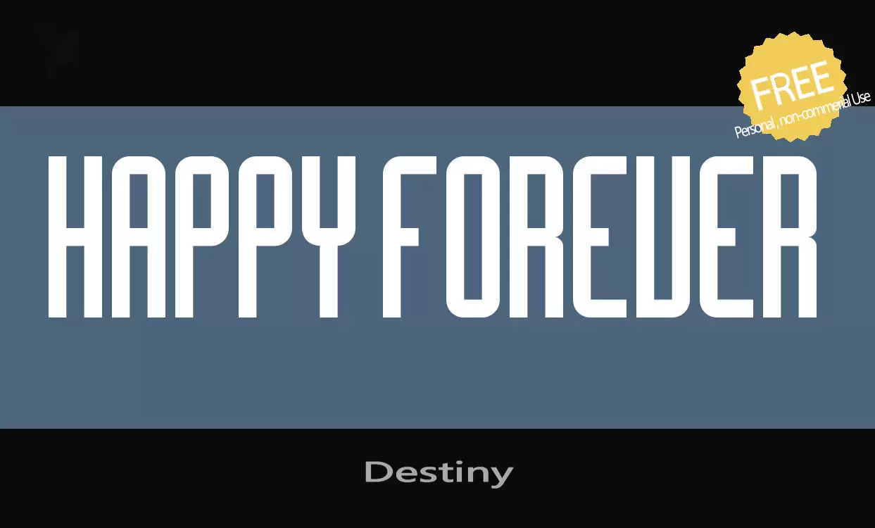 Font Sample of Destiny