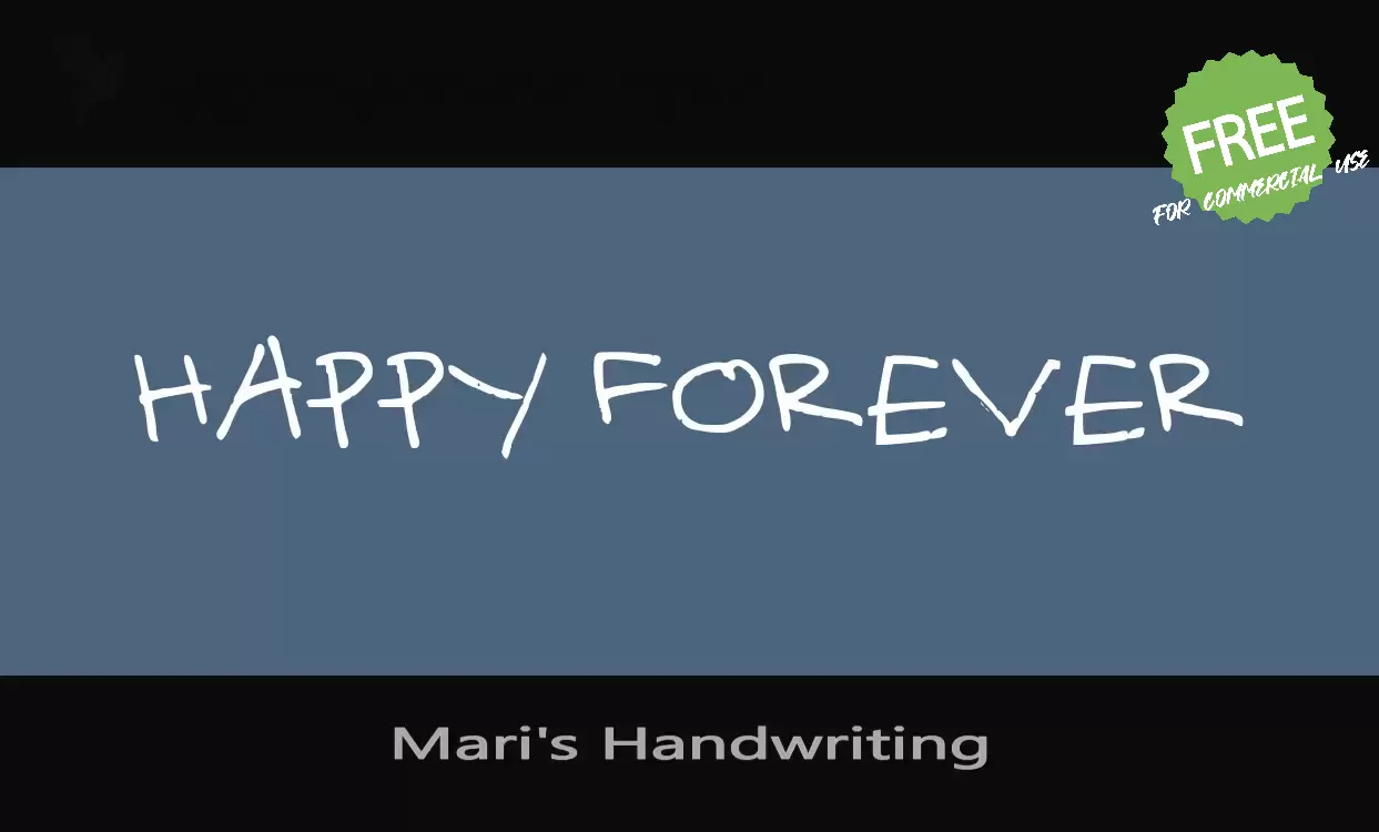 Font Sample of Mari's-Handwriting