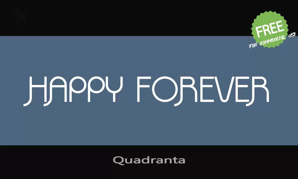 Font Sample of Quadranta