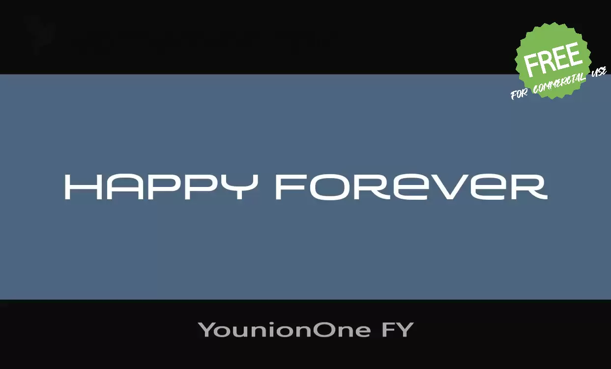 「YounionOne-FY」字体效果图