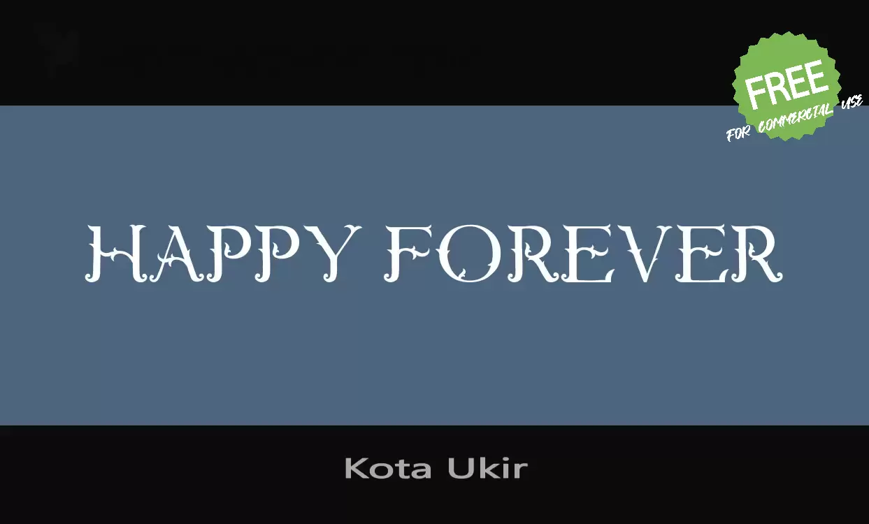 Font Sample of Kota-Ukir