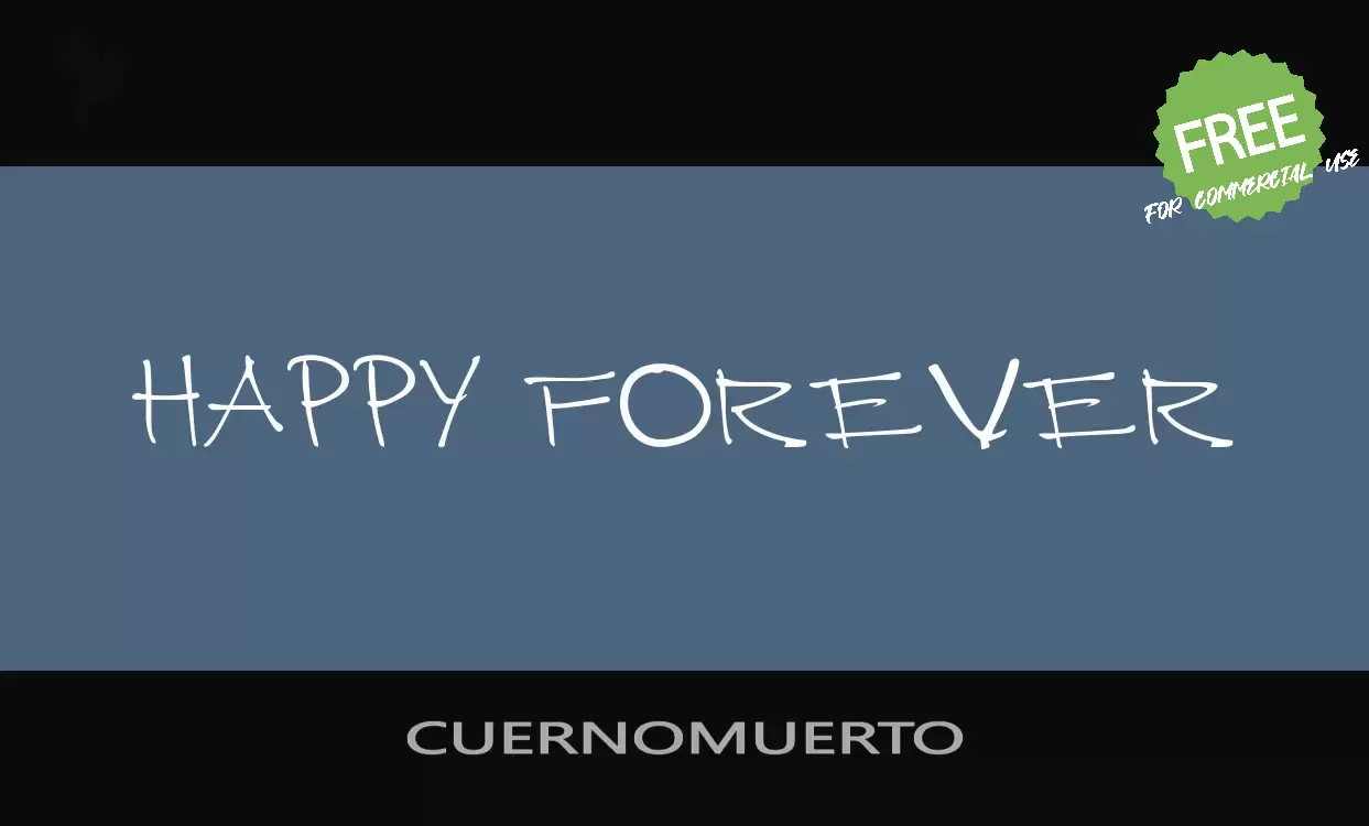 Font Sample of CUERNOMUERTO