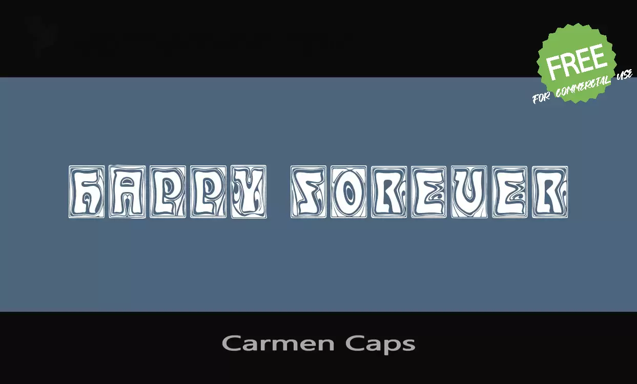 「Carmen Caps」字体效果图