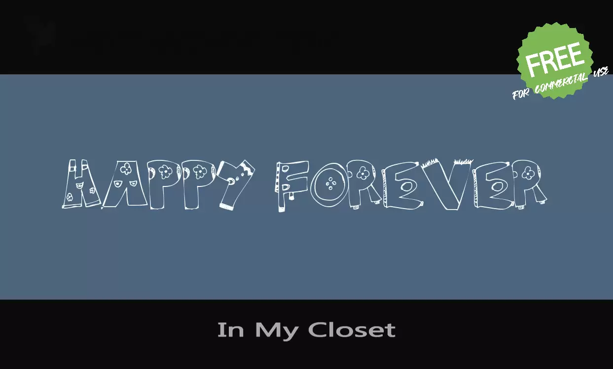 Font Sample of In-My-Closet