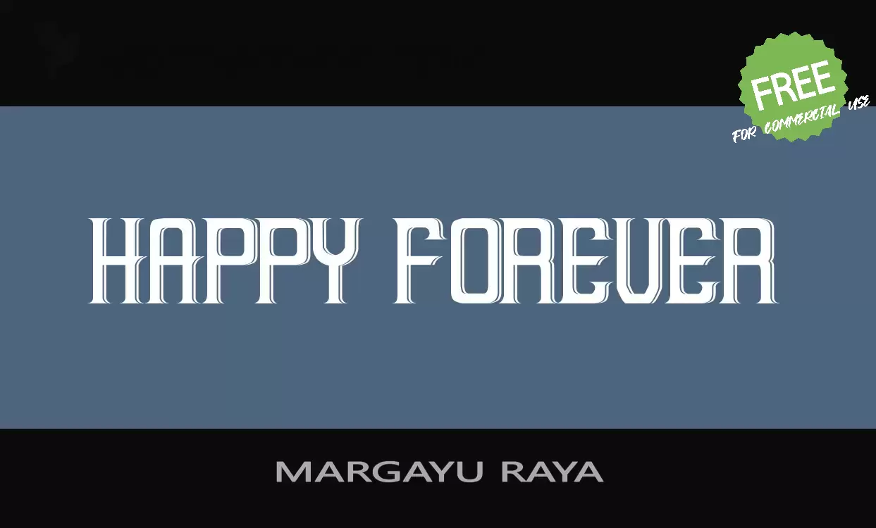 「MARGAYU RAYA」字体效果图