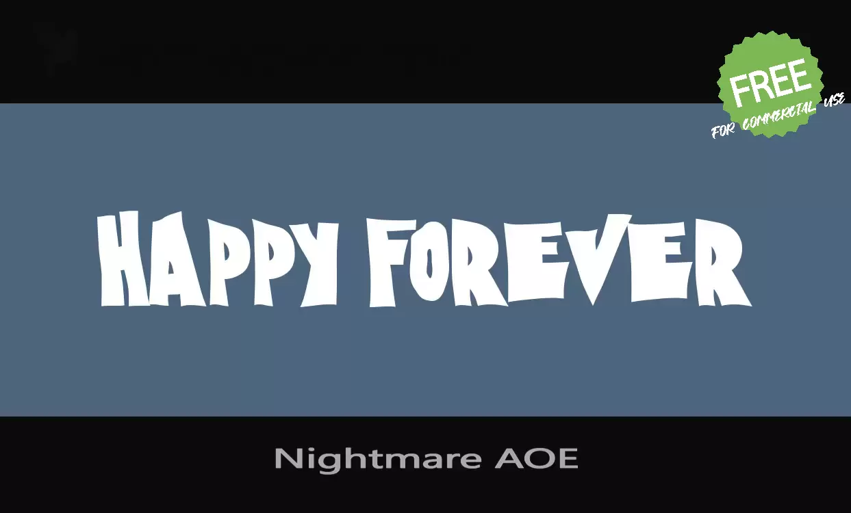 Font Sample of Nightmare-AOE