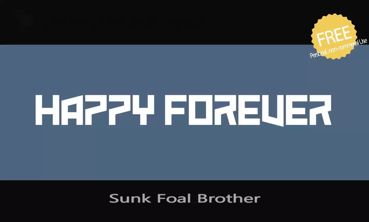 Font Sample of Sunk-Foal-Brother