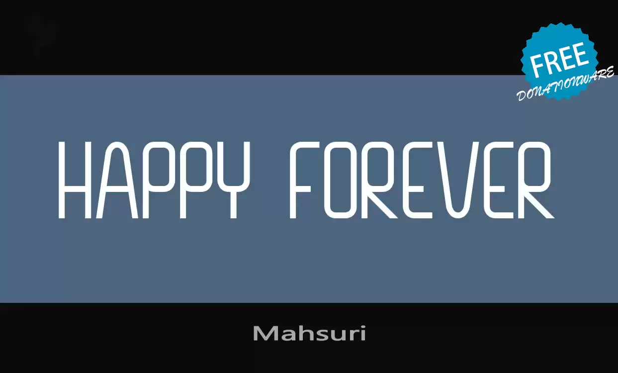 Font Sample of Mahsuri