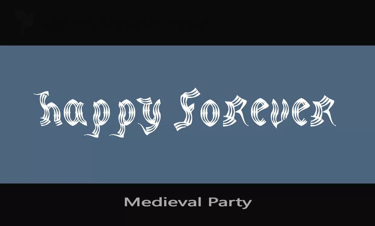 Font Sample of Medieval-Party