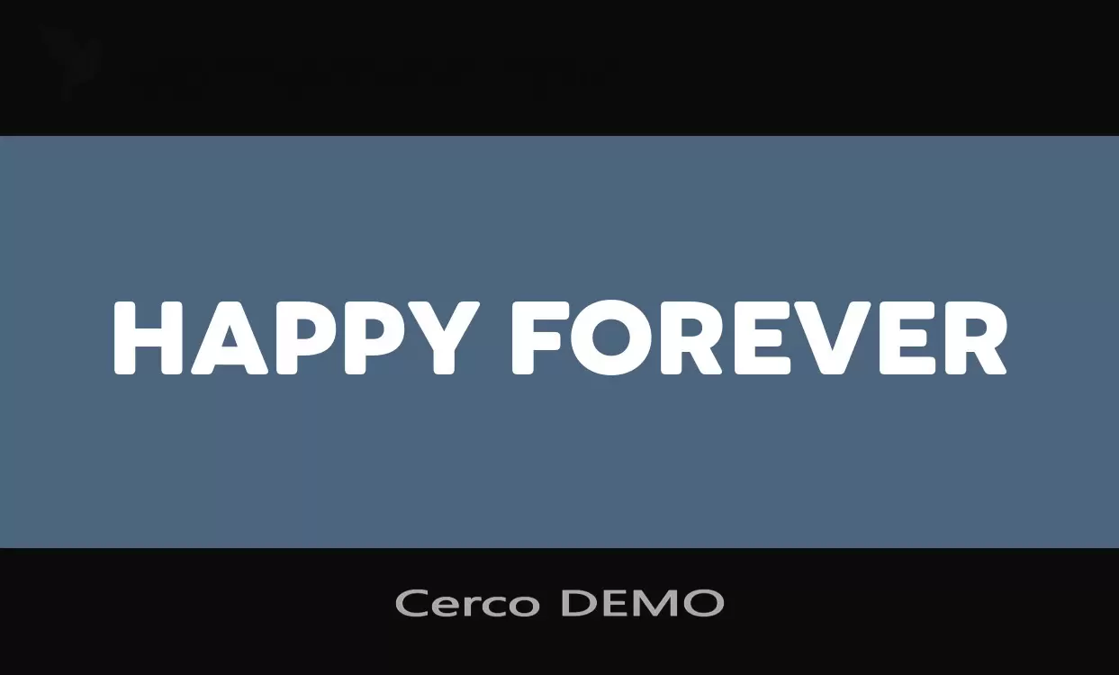 「Cerco-DEMO」字体效果图