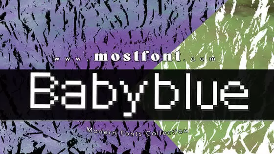 「Babyblue」字体排版图片