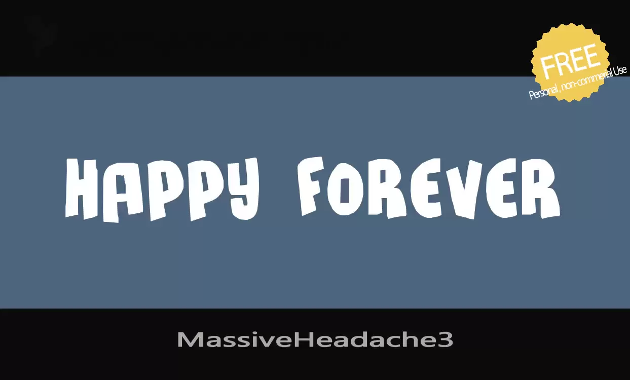 Font Sample of MassiveHeadache3