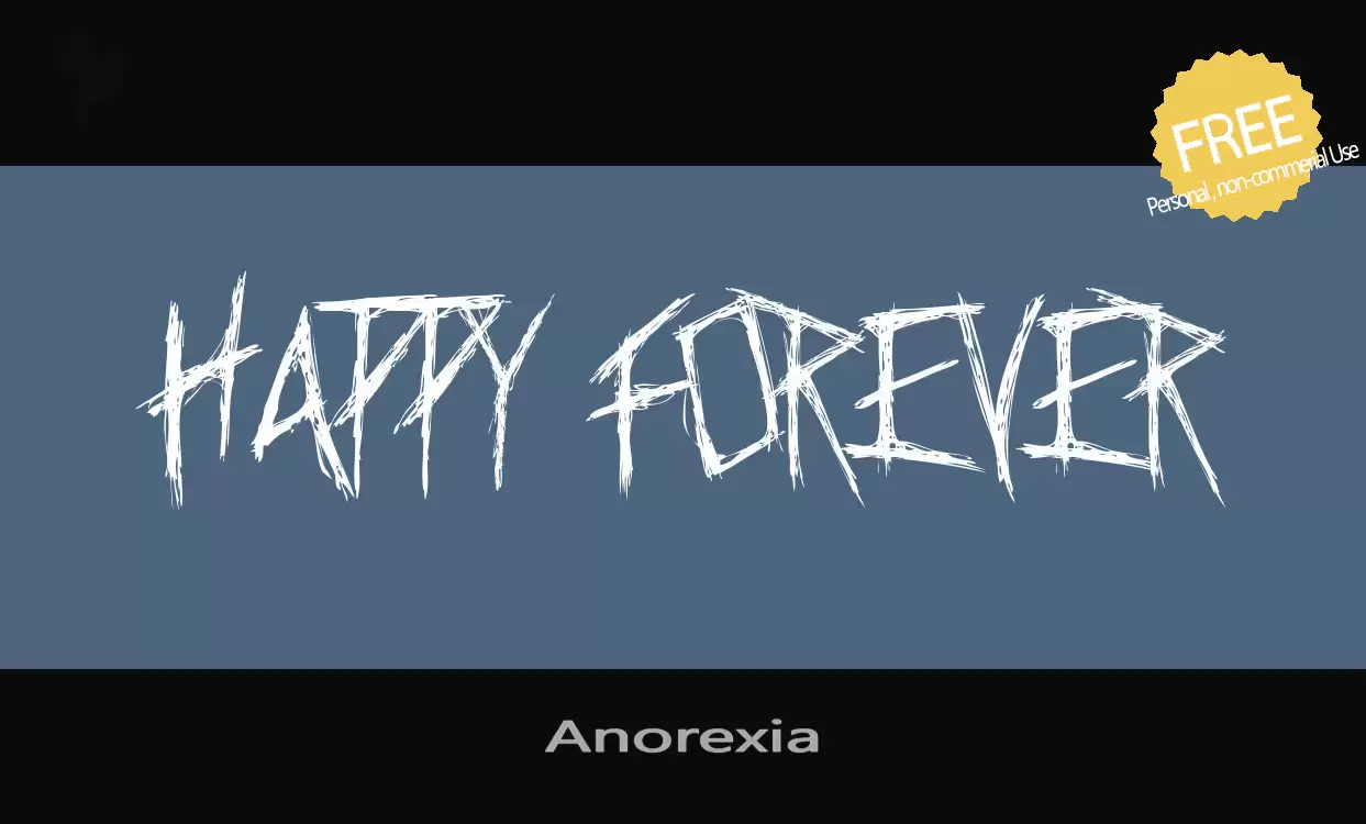 「Anorexia」字体效果图