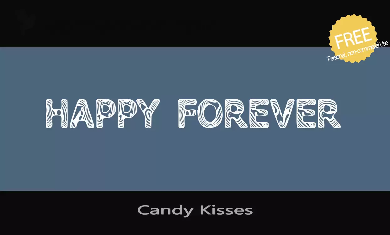 Font Sample of Candy-Kisses