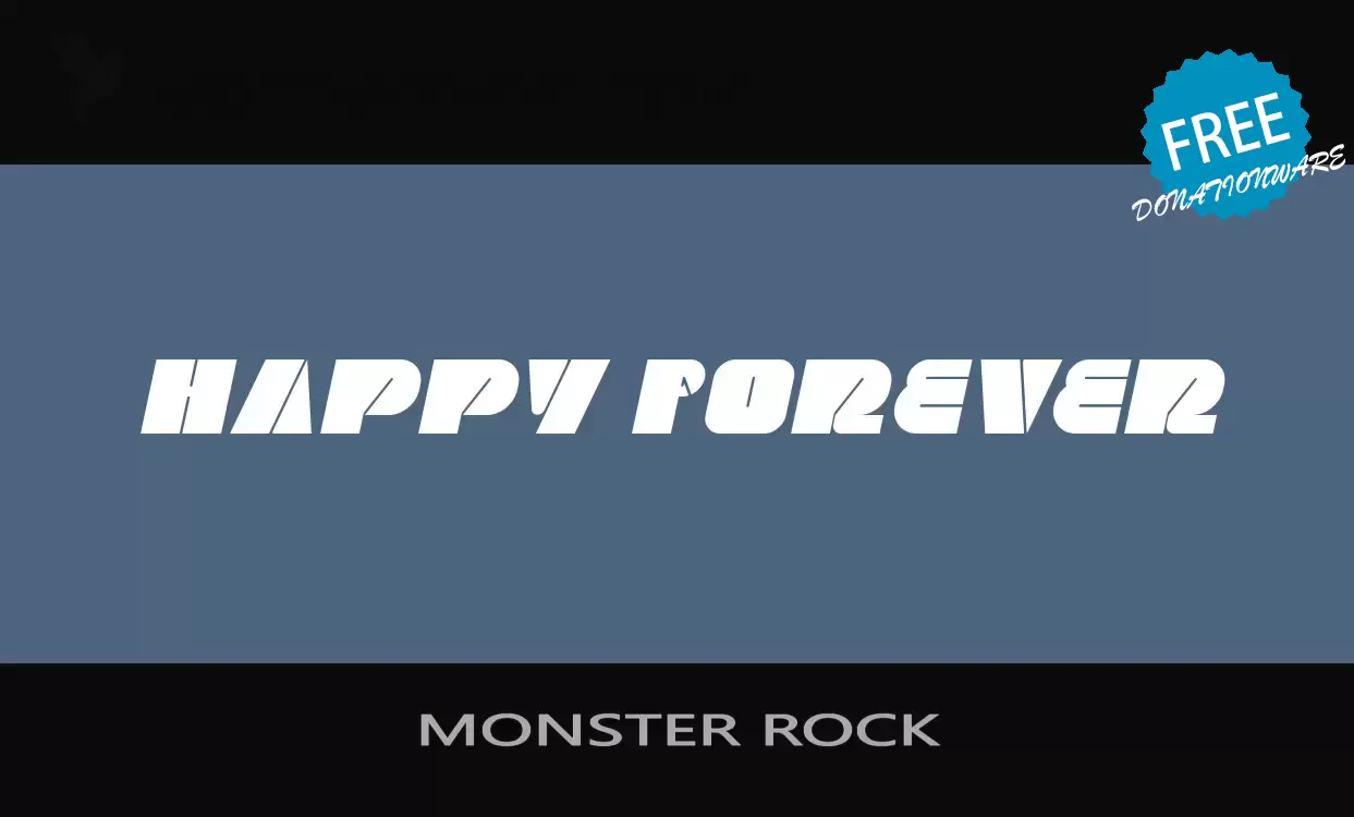 Font Sample of MONSTER-ROCK