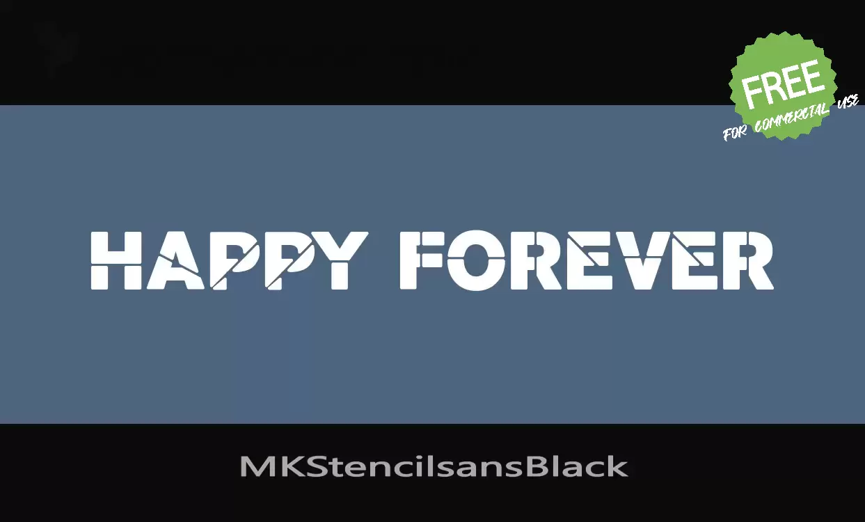 「MKStencilsansBlack」字体效果图